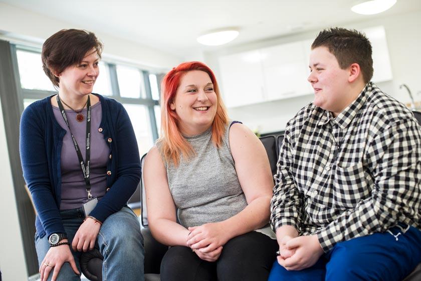 Inscor Healthcare support worker supporting a service user